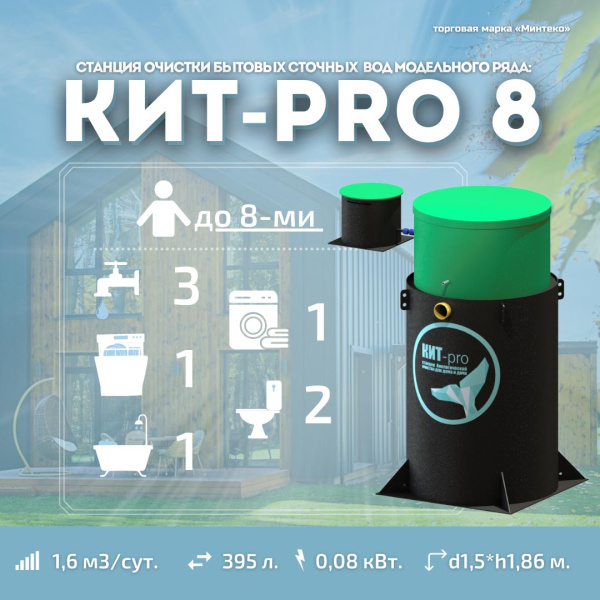 Септик КИТ PRO 8 1600