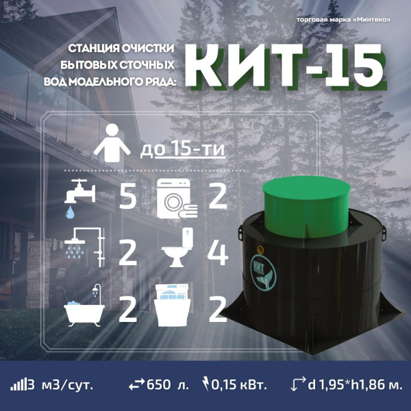 Септик КИТ 15С 500