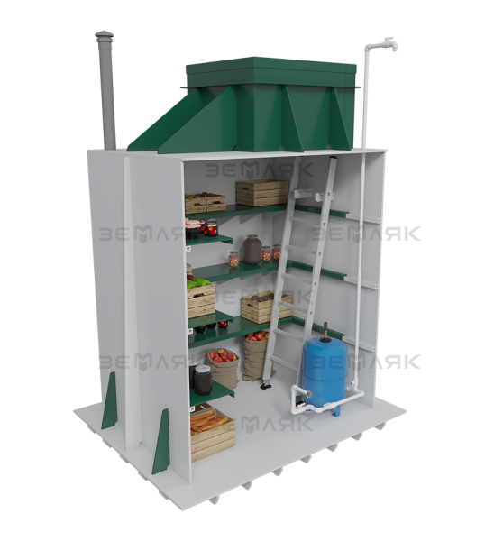 Погреб-кессон ЗЕМЛЯК 1500х1500х2400 мм